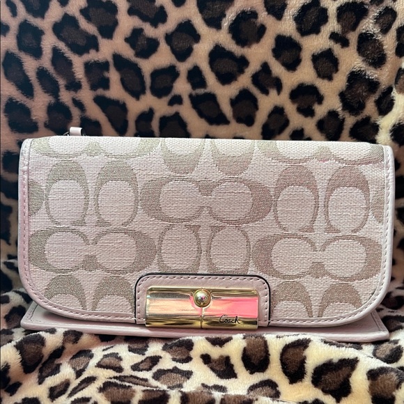 Coach Handbags - Coach *Vintage* Kristen Wallet Gold Metallic Signature